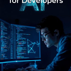 Futuristic Developer Workspace Book Cover